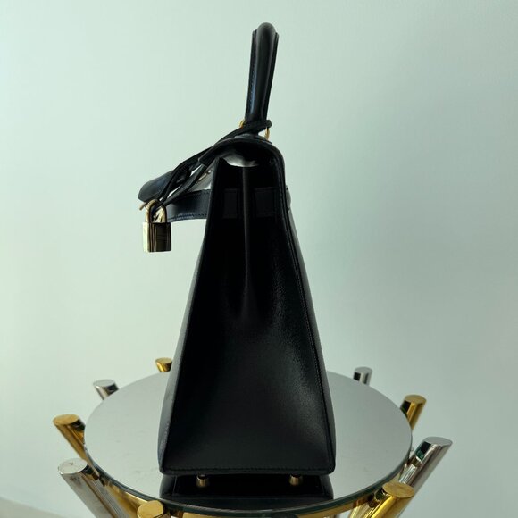 Hermes Kelly 28 Sellier black box leather gold HW 1995 - Picture 4 of 13